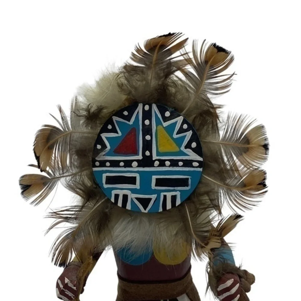 Kachina Native American Sun Face Artist signed Thompson Figurine